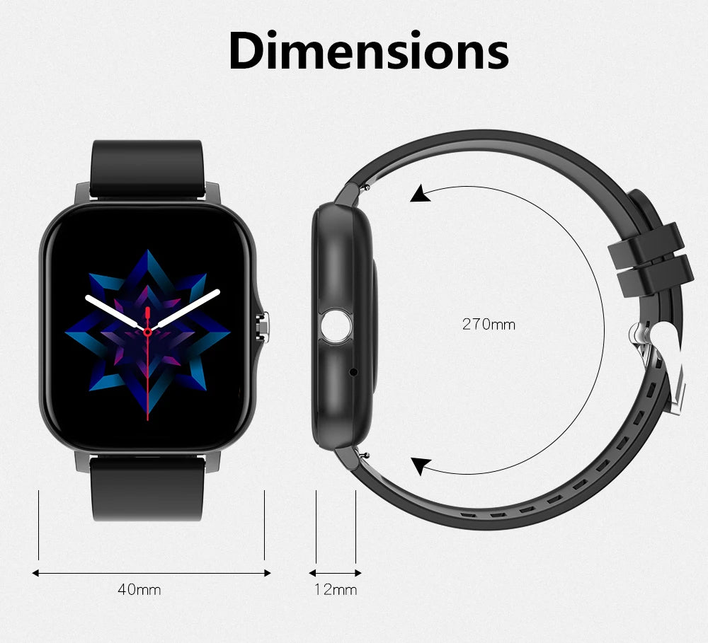 1.83'' Sports Smart Watch Fitness Clock Health Monitor Waterproof Smartwatch Wireless Call Watches for Men Women IOS Xiaomi 2025