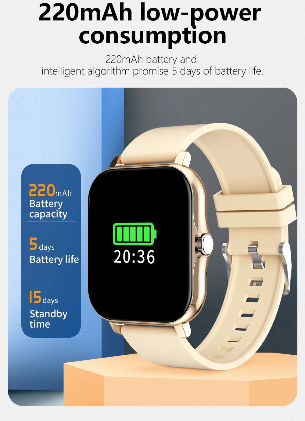 1.83'' Sports Smart Watch Fitness Clock Health Monitor Waterproof Smartwatch Wireless Call Watches for Men Women IOS Xiaomi 2025