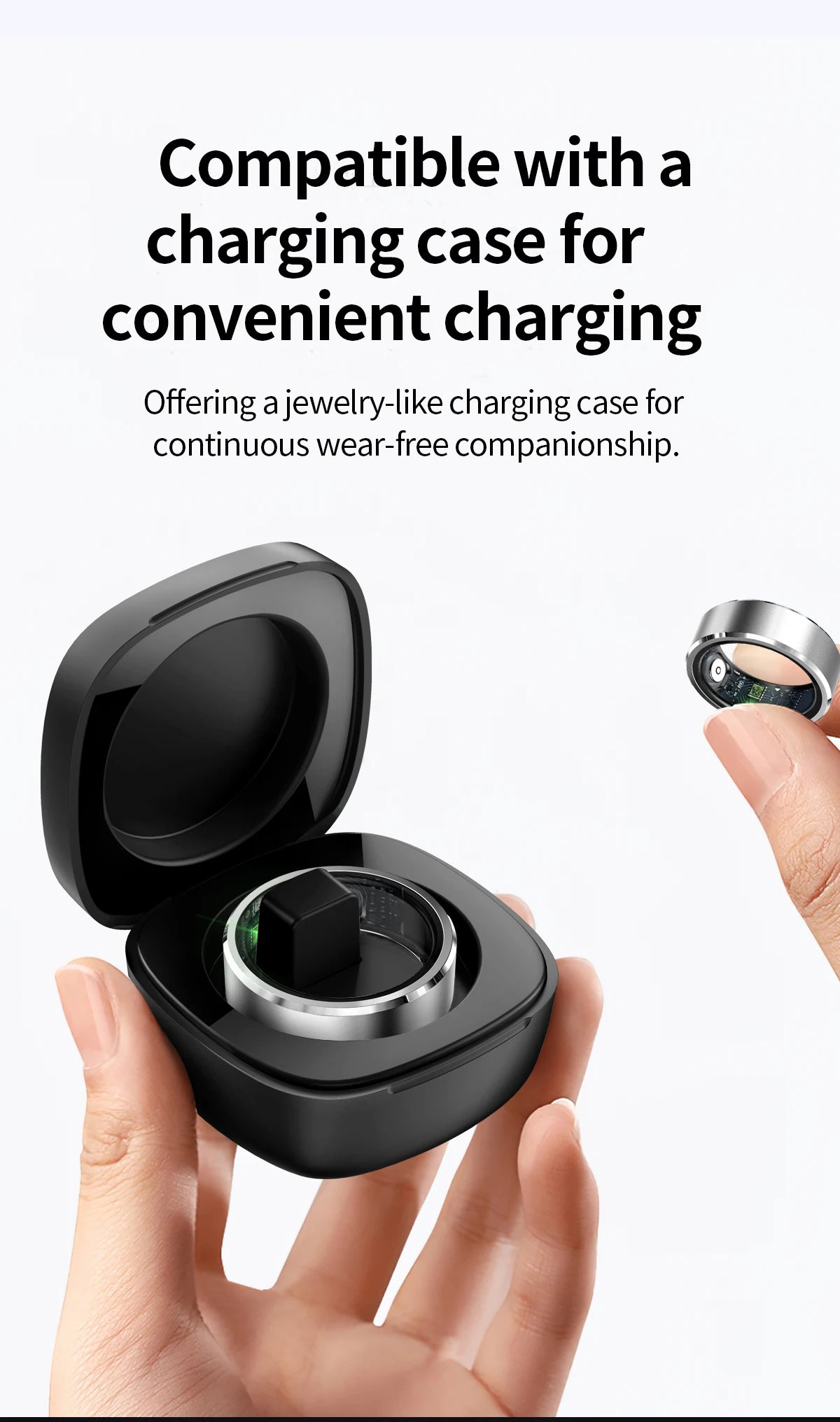 New Smart Fitness Ring with Gesture Control,Heart rate,Blood oxygen,Blood pressureSleep,Steps,Distance,Calories For Android IOS