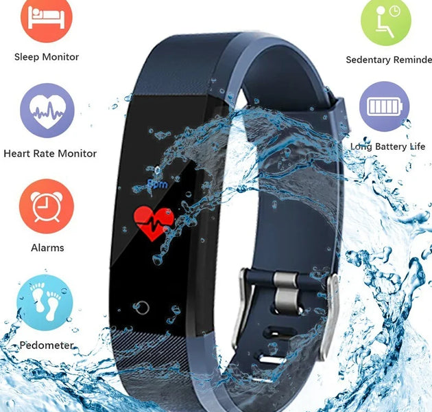 Smart Bracelet Pedometer Step Counter Calorie Fitness Smart Watch  Walk Tracker Men Women Health Blood Pressure Wristband