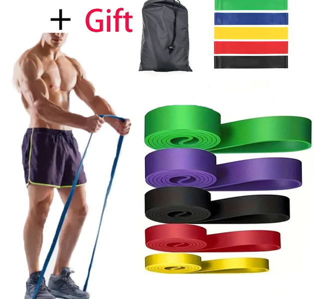 Resistance Bands Exercise Elastic Band Home Yoga Gym Equipment Accessories Sports Power Pull-Up Assist Band Bodybuilding