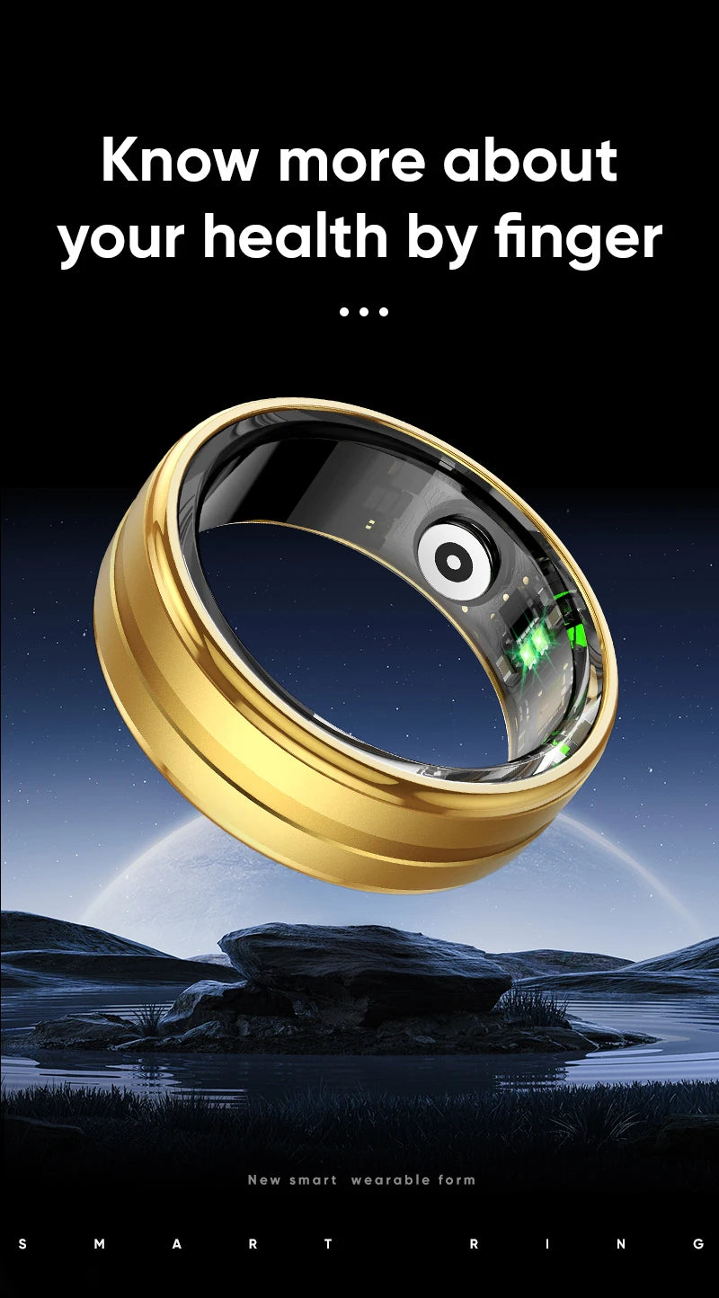 2025 New R06 Smart Ring Sport Smartring with Charging Case 5ATM Waterproof Fitness Tracker Electronic Rings for Man Woman Xiaomi