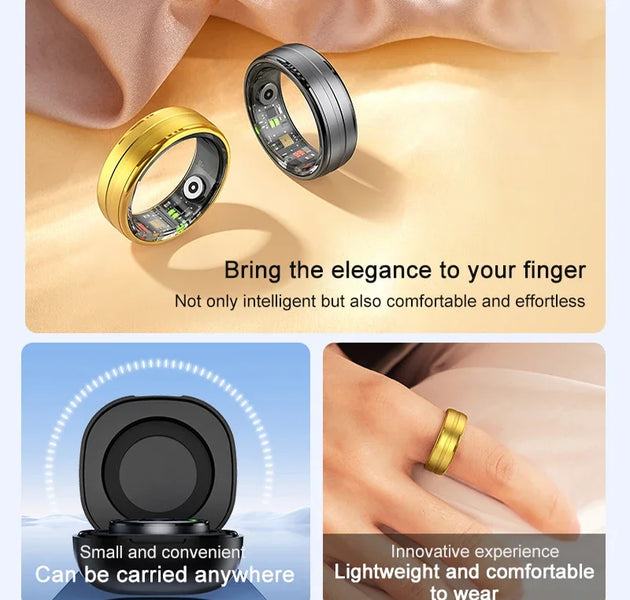 2025 New R06 Smart Ring Sport Smartring with Charging Case 5ATM Waterproof Fitness Tracker Electronic Rings for Man Woman Xiaomi