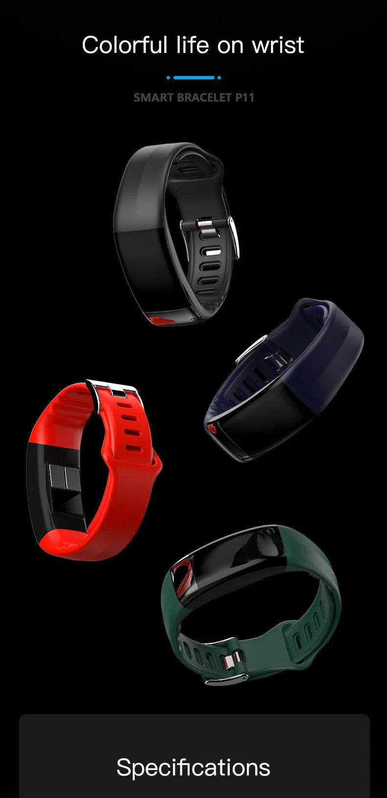 ECG+PPG Smart Wristband Fitness Tracker for Women Men Calorie Blood Pressure Waterproof Sport Smartband Health Smartwatch