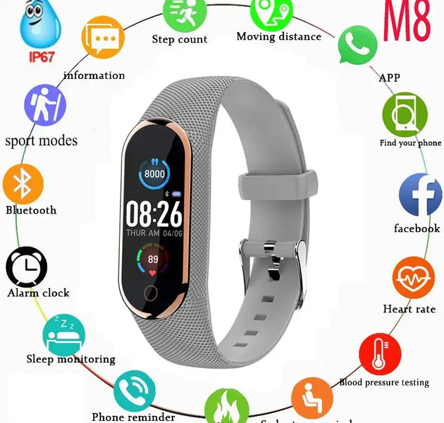 2025 Fitness Watch: Color Display, Step Tracker, Multi-Sport, Message Notifications, Remote Camera/Music Band