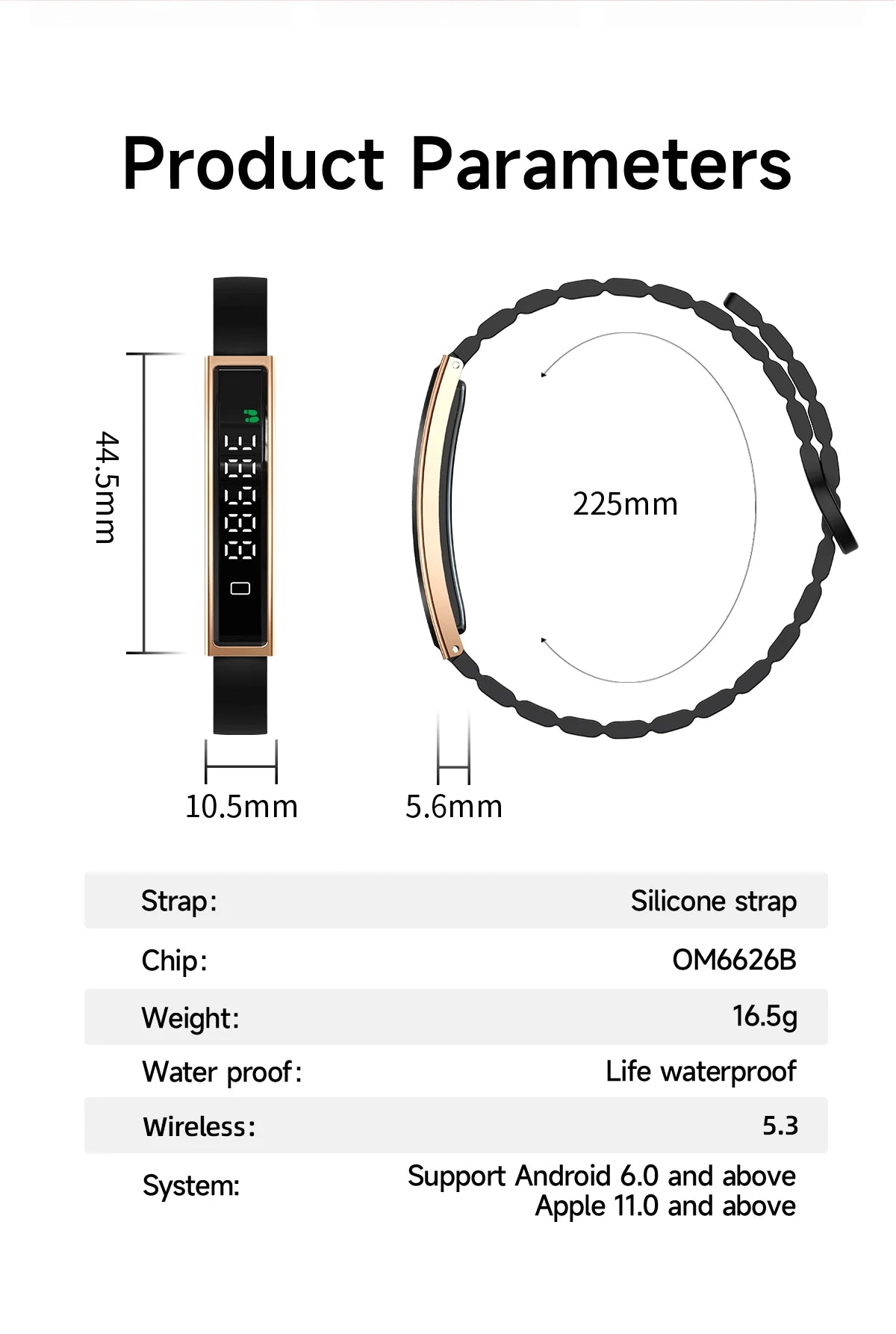 New Smart Bracelet Sport Fitness Tracker Heart Rate Blood Oxygen Monitor Pedometer Call Reminder Smartwatch Band for Men Women