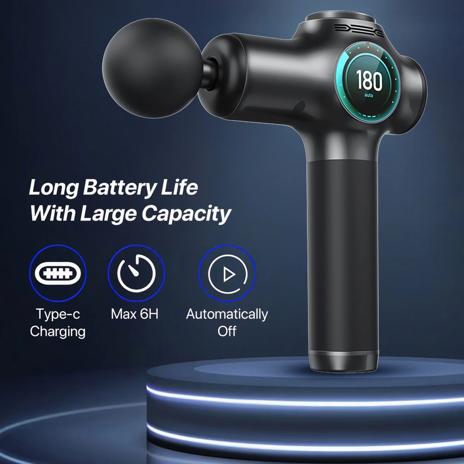 Massage  gun，Deep Tissue Massager Gun ，Percussion Massager for Pain Relief with 8 Massage Heads &99 Speeds