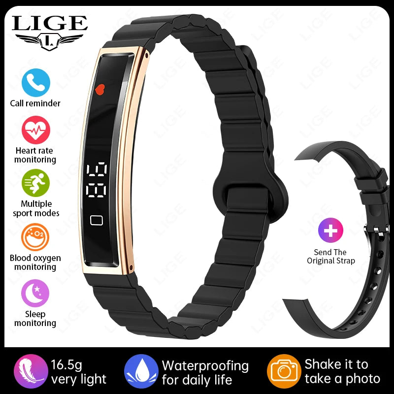 New Smart Bracelet Sport Fitness Tracker Heart Rate Blood Oxygen Monitor Pedometer Call Reminder Smartwatch Band for Men Women