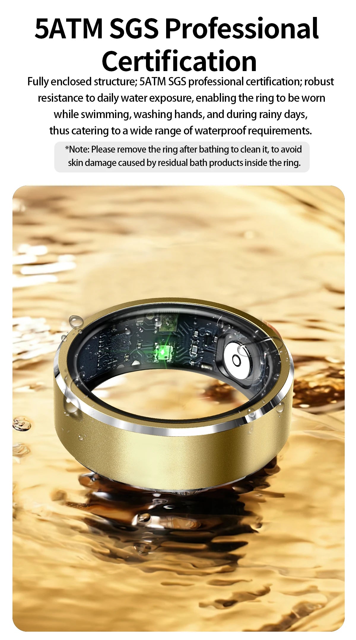 New Smart Fitness Ring with Gesture Control,Heart rate,Blood oxygen,Blood pressureSleep,Steps,Distance,Calories For Android IOS