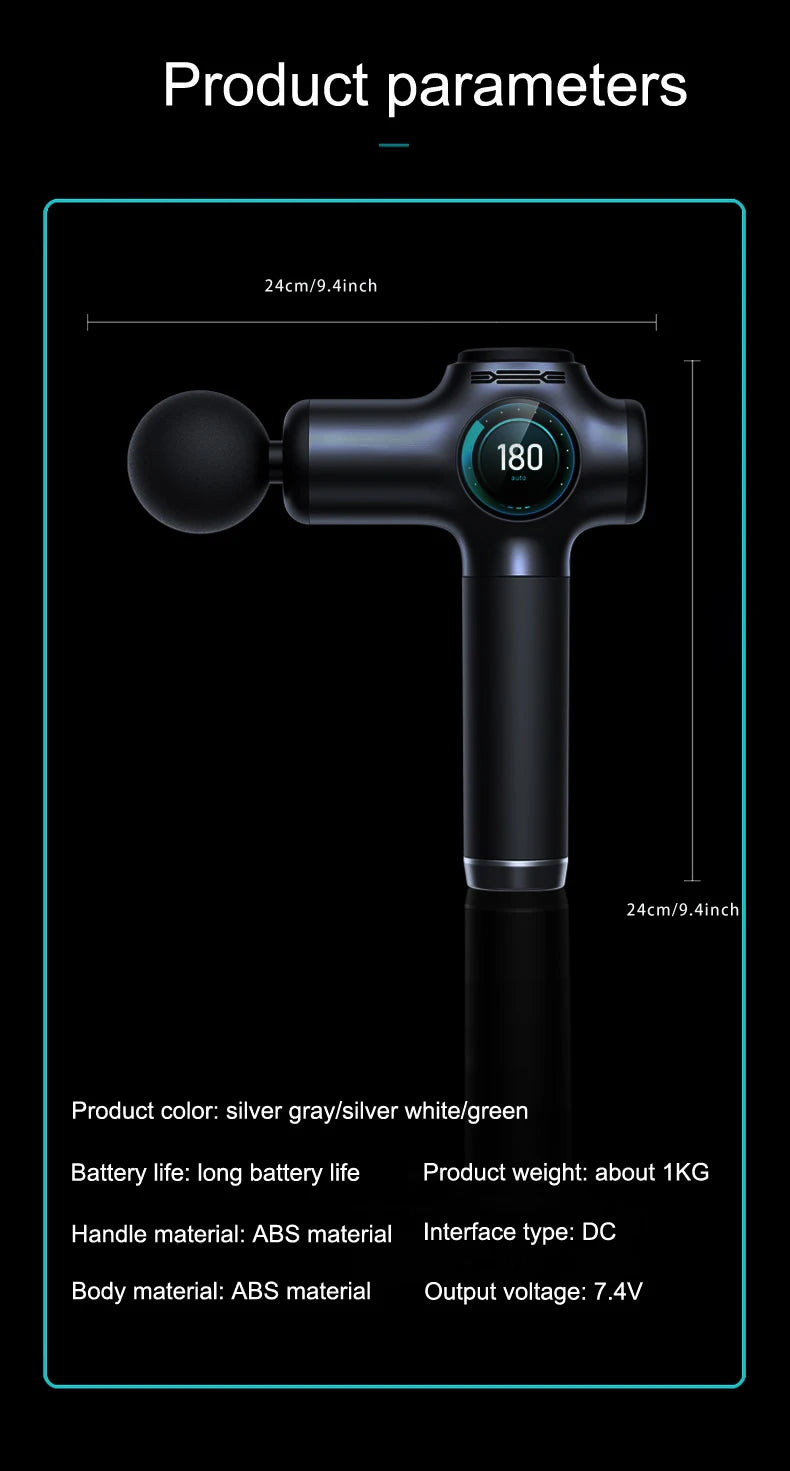 Massage  gun，Deep Tissue Massager Gun ，Percussion Massager for Pain Relief with 8 Massage Heads &99 Speeds