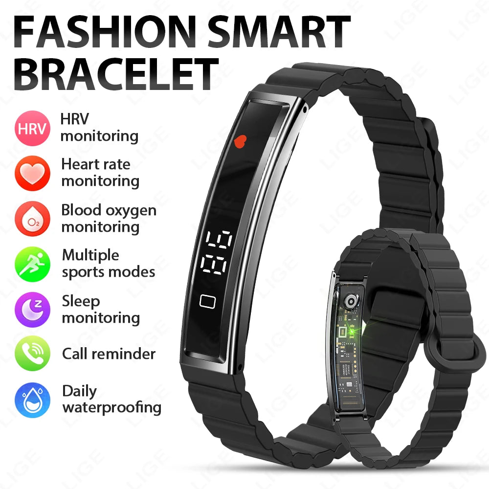 New Smart Bracelet Sport Fitness Tracker Heart Rate Blood Oxygen Monitor Pedometer Call Reminder Smartwatch Band for Men Women