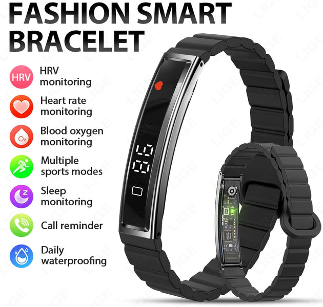 New Smart Bracelet Sport Fitness Tracker Heart Rate Blood Oxygen Monitor Pedometer Call Reminder Smartwatch Band for Men Women