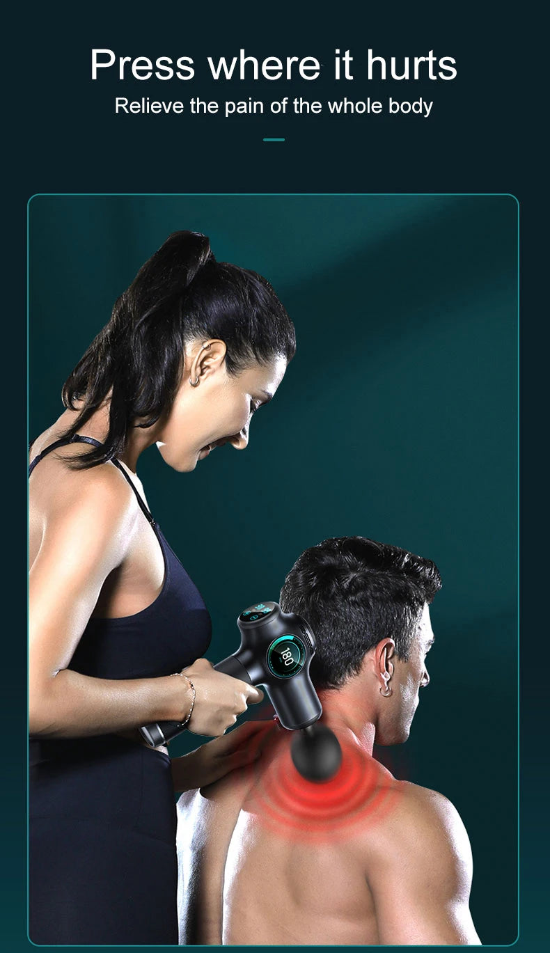 Massage  gun，Deep Tissue Massager Gun ，Percussion Massager for Pain Relief with 8 Massage Heads &99 Speeds