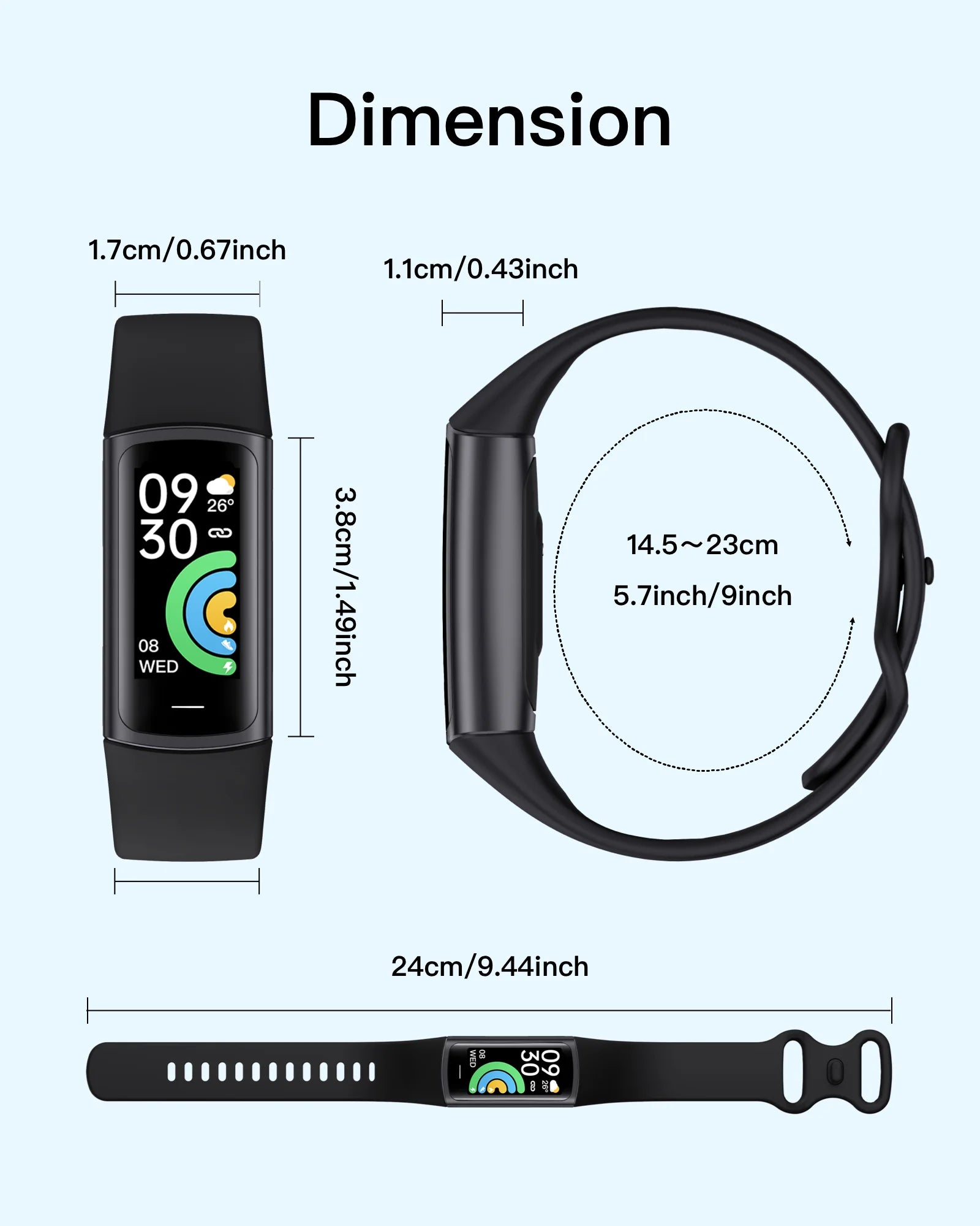 2025 Sport Smart Bracelet Fitness Tracker For Man Women Waterproof Sport Tracker Health Monitoring Smart Watch For Android IOS