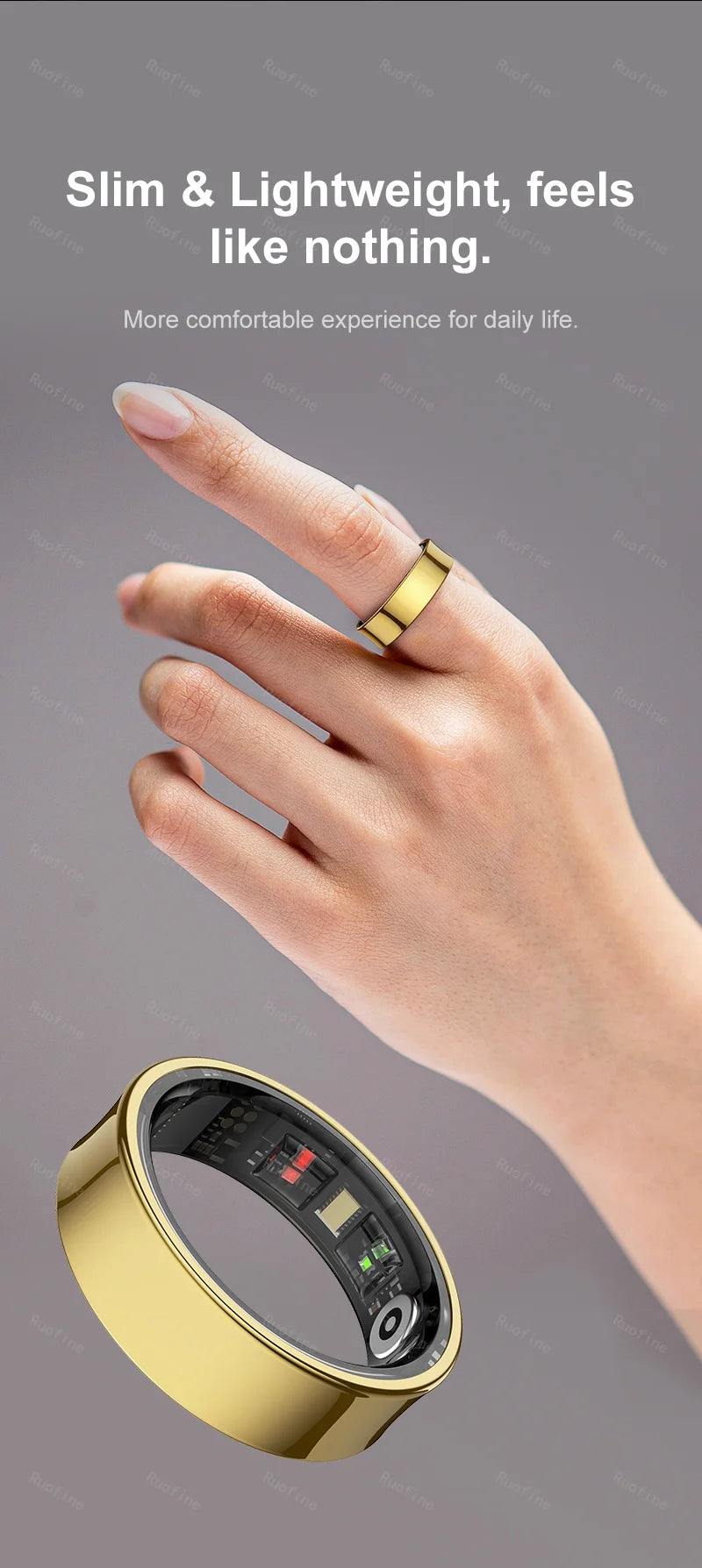 Qring R09 R06 Fitness Tracker Waterproof Connected Ring Man Remote Control Electronic Swimming Pool New Arrival Smartring 2024
