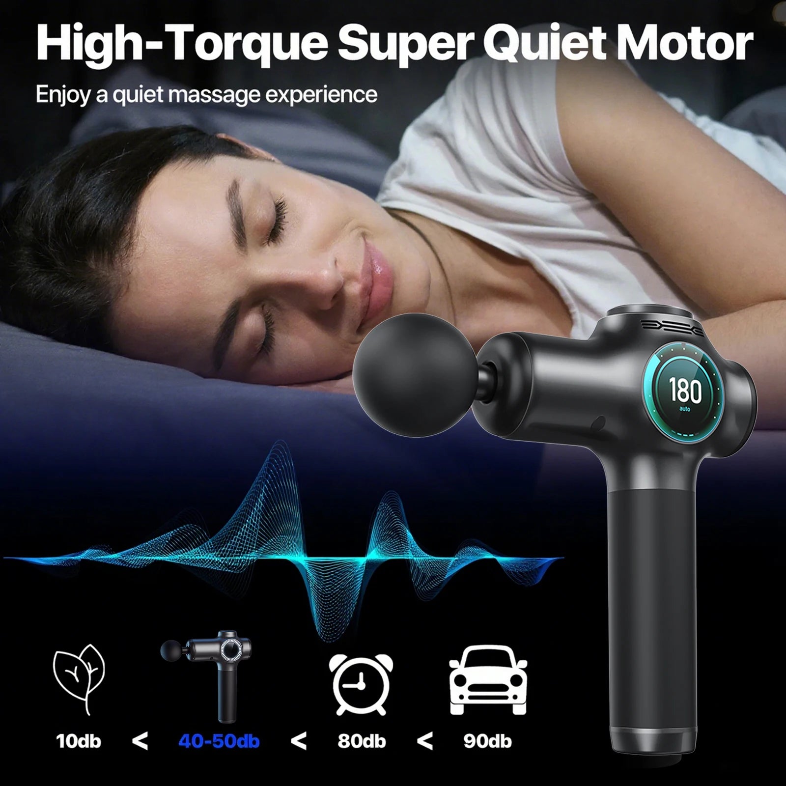 Massage  gun，Deep Tissue Massager Gun ，Percussion Massager for Pain Relief with 8 Massage Heads &99 Speeds