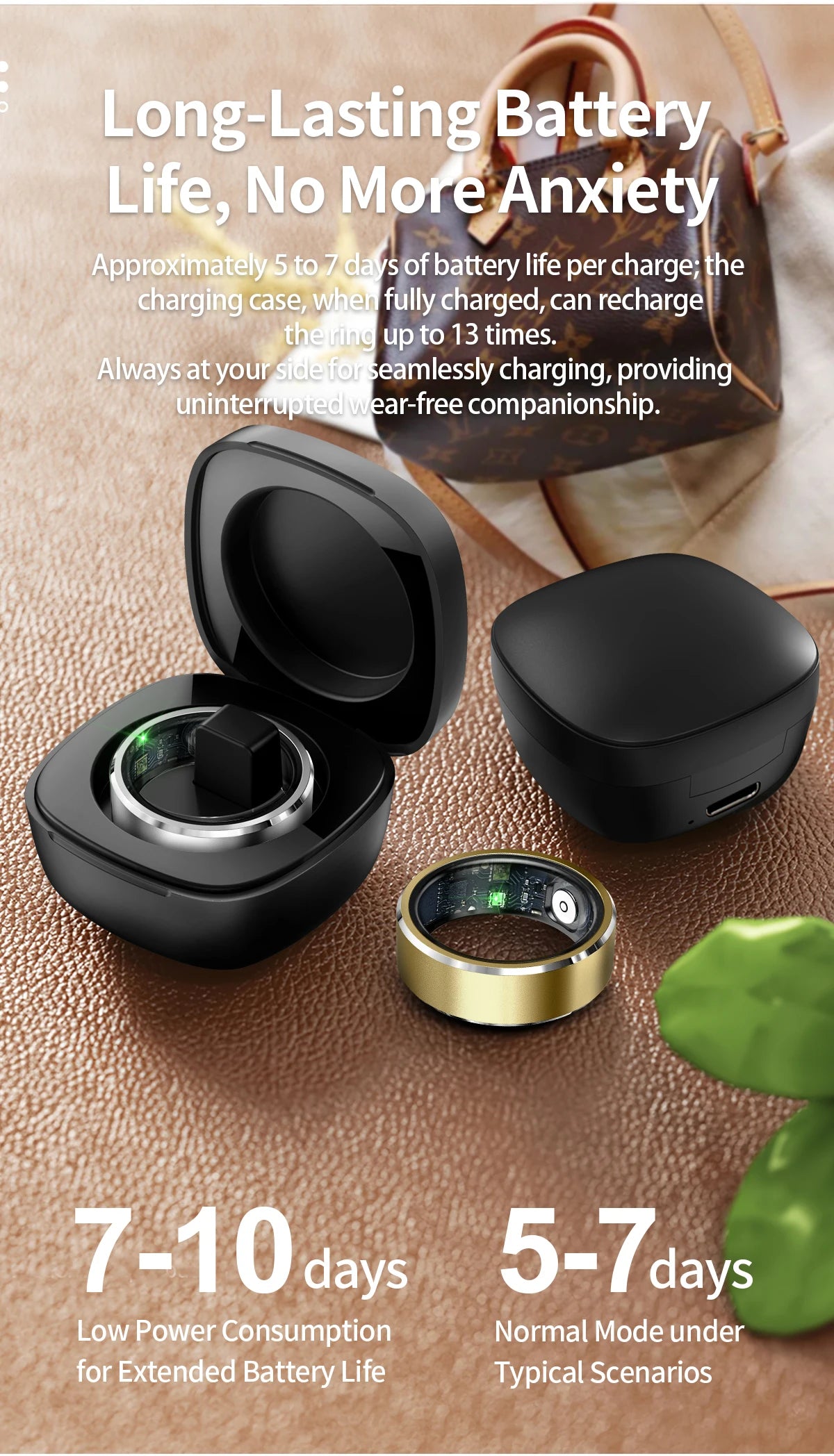 New Smart Fitness Ring with Gesture Control,Heart rate,Blood oxygen,Blood pressureSleep,Steps,Distance,Calories For Android IOS
