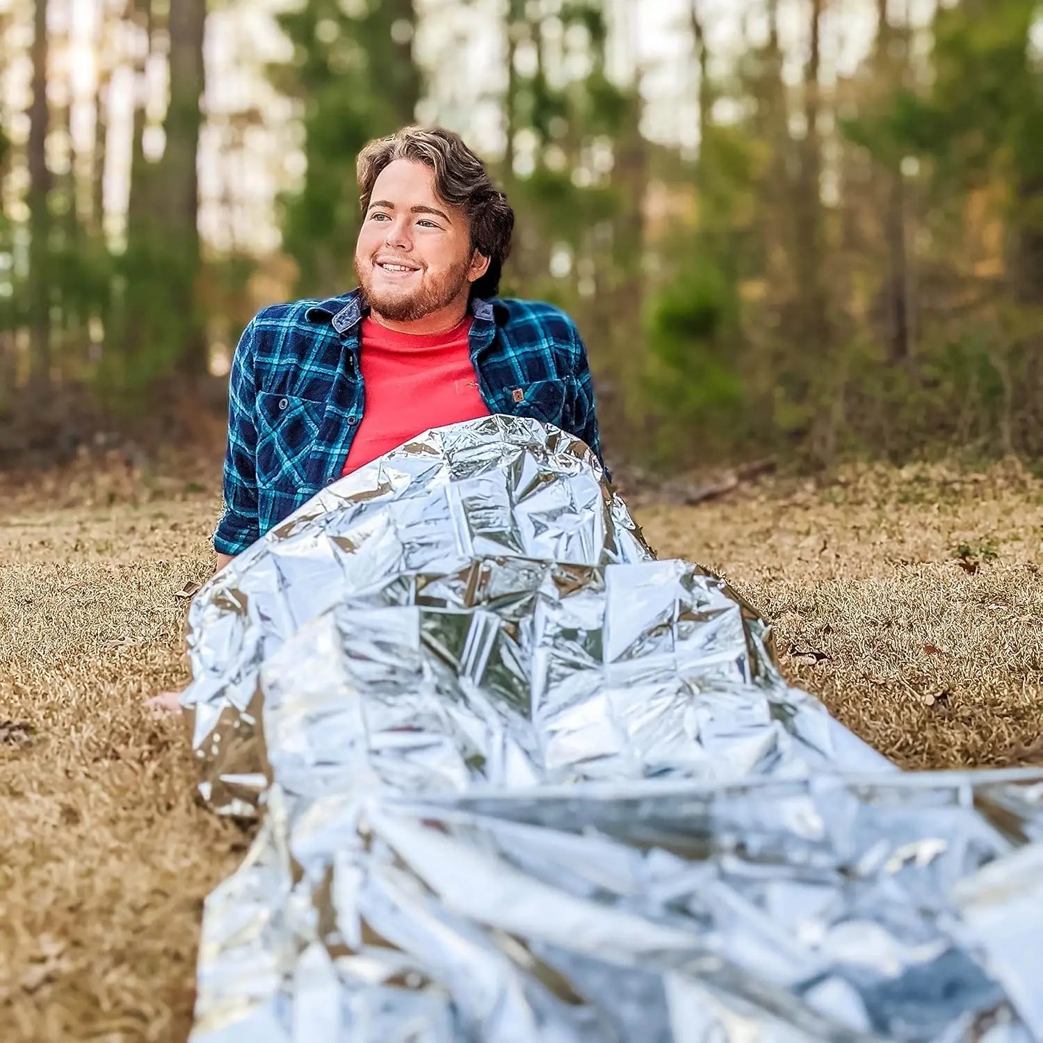4-Pack Thermal Emergency Blankets, 130x210cm Large Insulating Rescue Sheet for Outdoor Camping, Hiking, Car Survival Kit