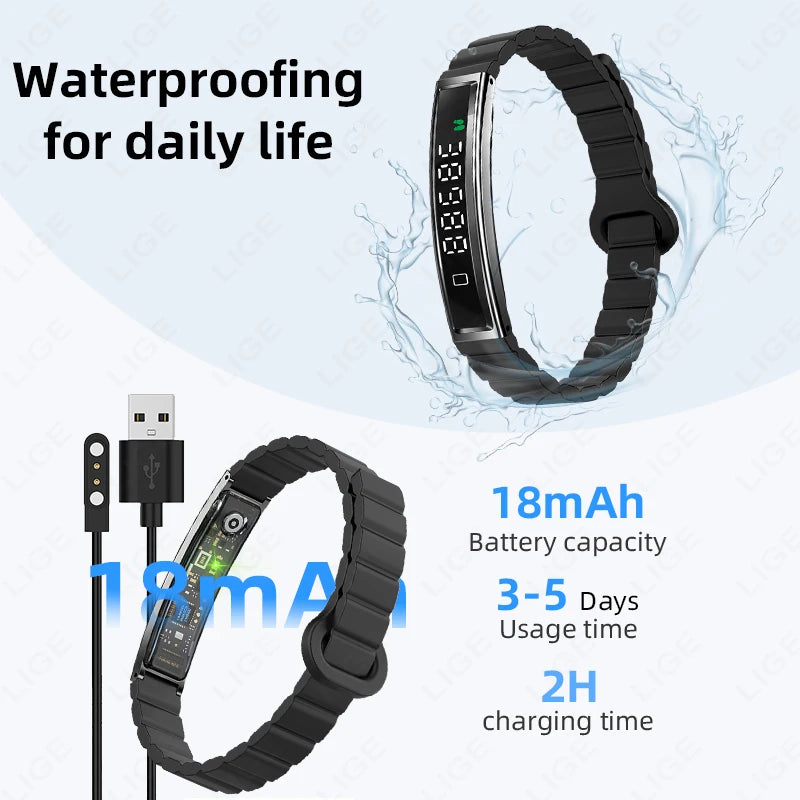 New Smart Bracelet Sport Fitness Tracker Heart Rate Blood Oxygen Monitor Pedometer Call Reminder Smartwatch Band for Men Women