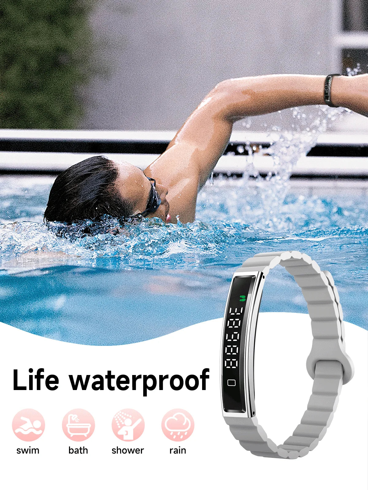 New Smart Bracelet Sport Fitness Tracker Heart Rate Blood Oxygen Monitor Pedometer Call Reminder Smartwatch Band for Men Women