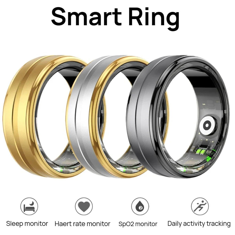 2025 New R06 Smart Ring Sport Smartring with Charging Case 5ATM Waterproof Fitness Tracker Electronic Rings for Man Woman Xiaomi