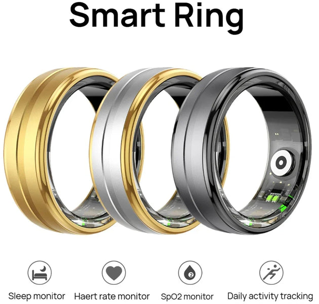 2025 New R06 Smart Ring Sport Smartring with Charging Case 5ATM Waterproof Fitness Tracker Electronic Rings for Man Woman Xiaomi