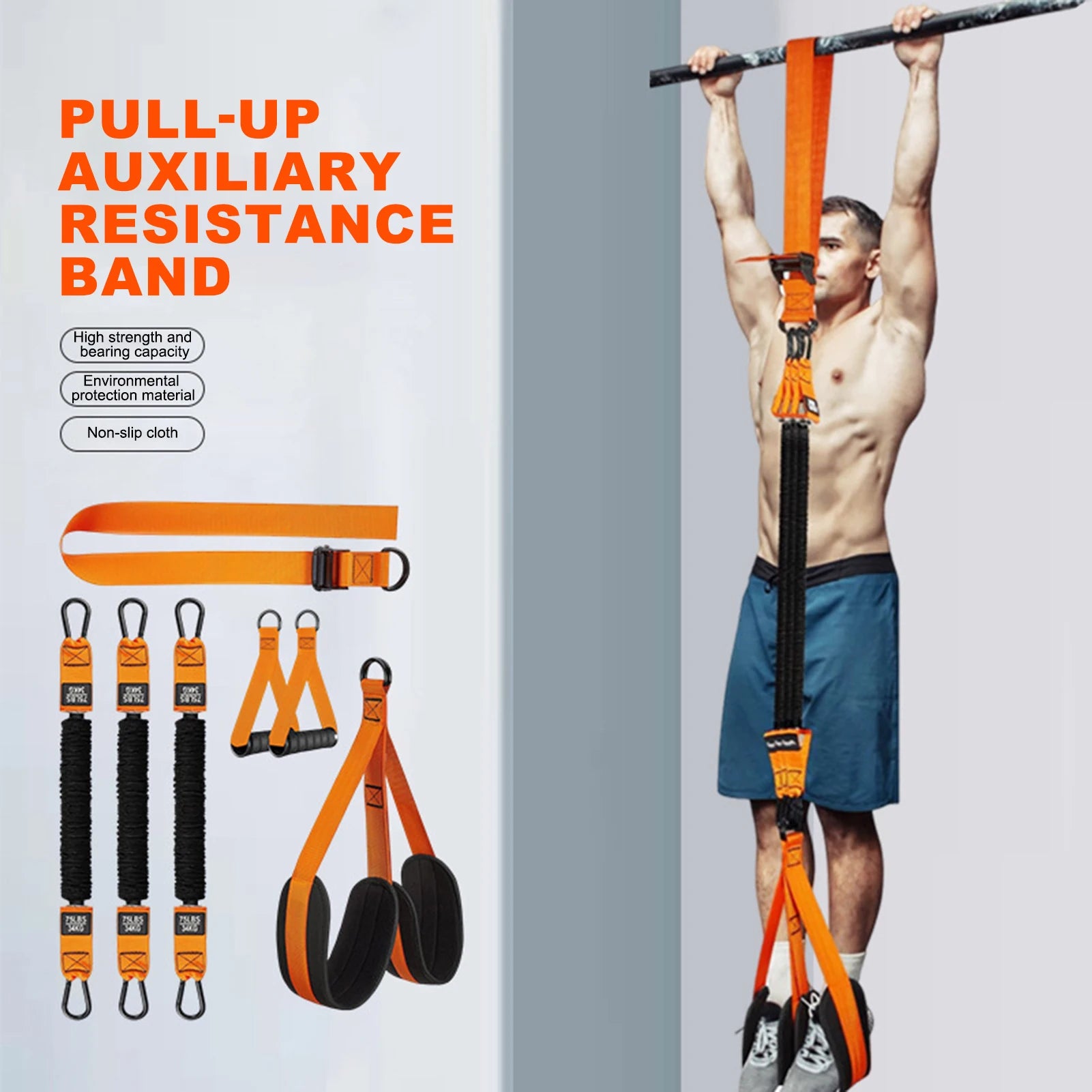 Pull Up Assistance Bands Set Height Adjustable Resistance Band for Fitness Enthusiast Gift