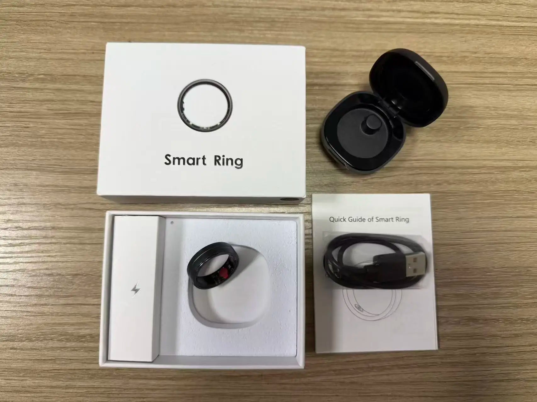 2025 New R06 Smart Ring Sport Smartring with Charging Case 5ATM Waterproof Fitness Tracker Electronic Rings for Man Woman Xiaomi