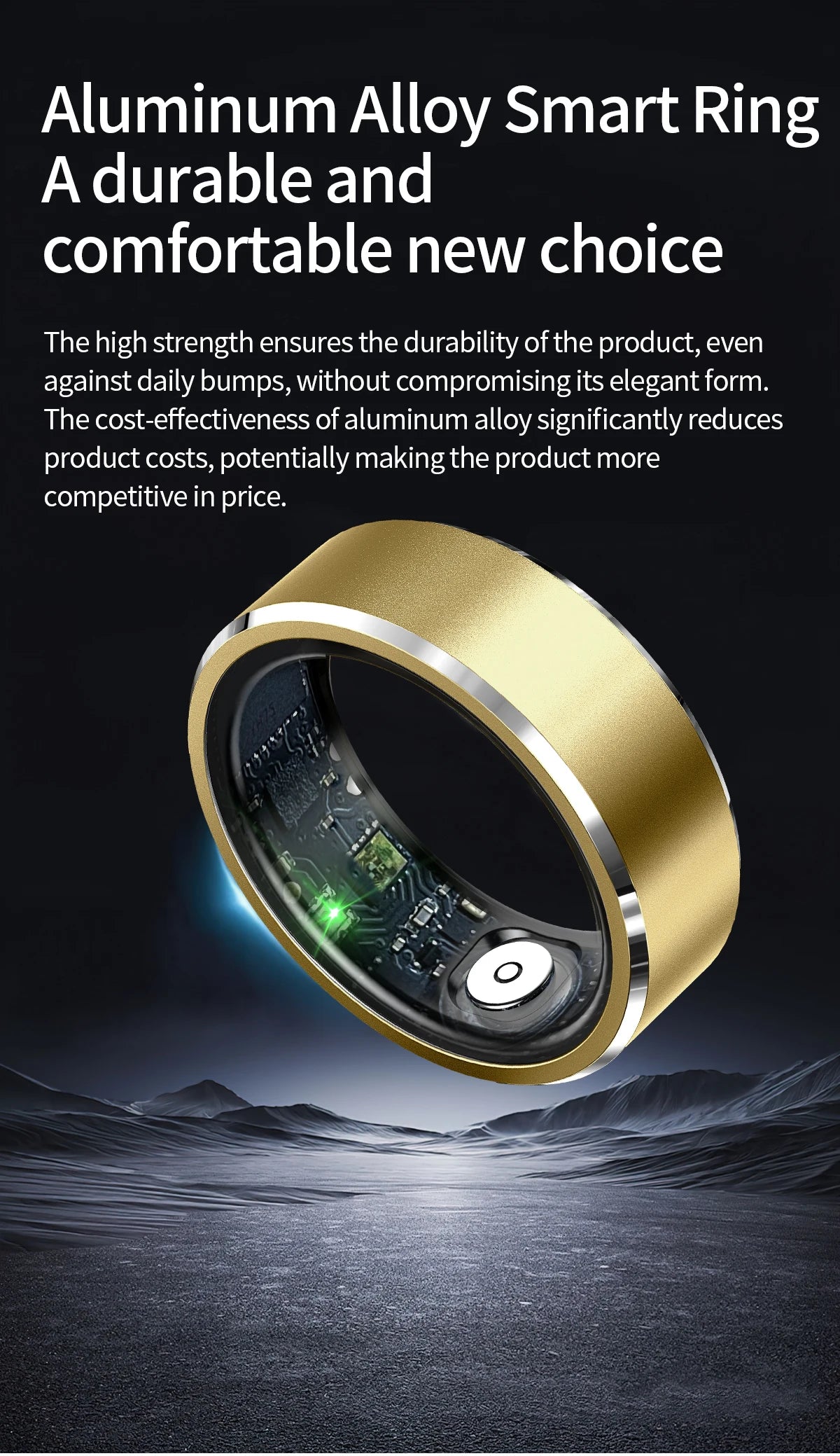 New Smart Fitness Ring with Gesture Control,Heart rate,Blood oxygen,Blood pressureSleep,Steps,Distance,Calories For Android IOS