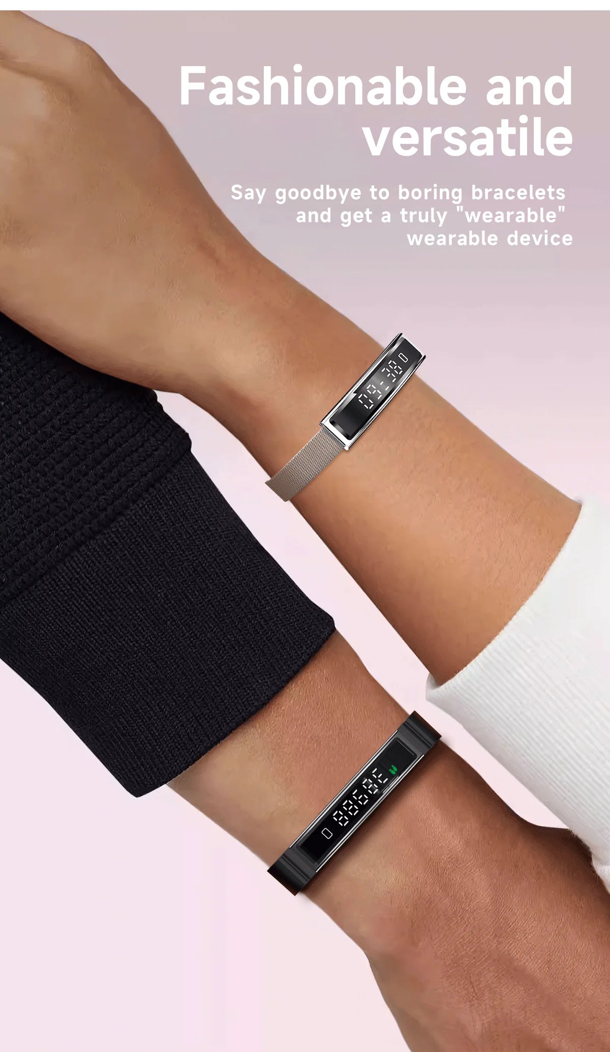 New Smart Bracelet Sport Fitness Tracker Heart Rate Blood Oxygen Monitor Pedometer Call Reminder Smartwatch Band for Men Women