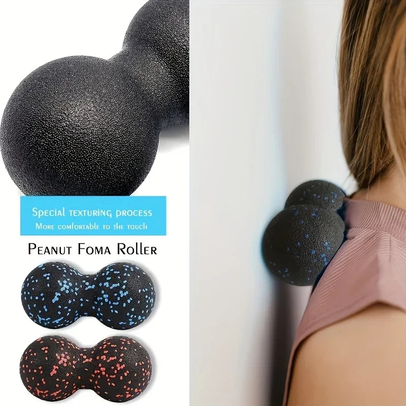 5pcs High-Density Foam Rollers Set - Muscle Massage, Yoga & Therapy, Includes Back Roller, Peanut Ball, Portable Exercise Tools