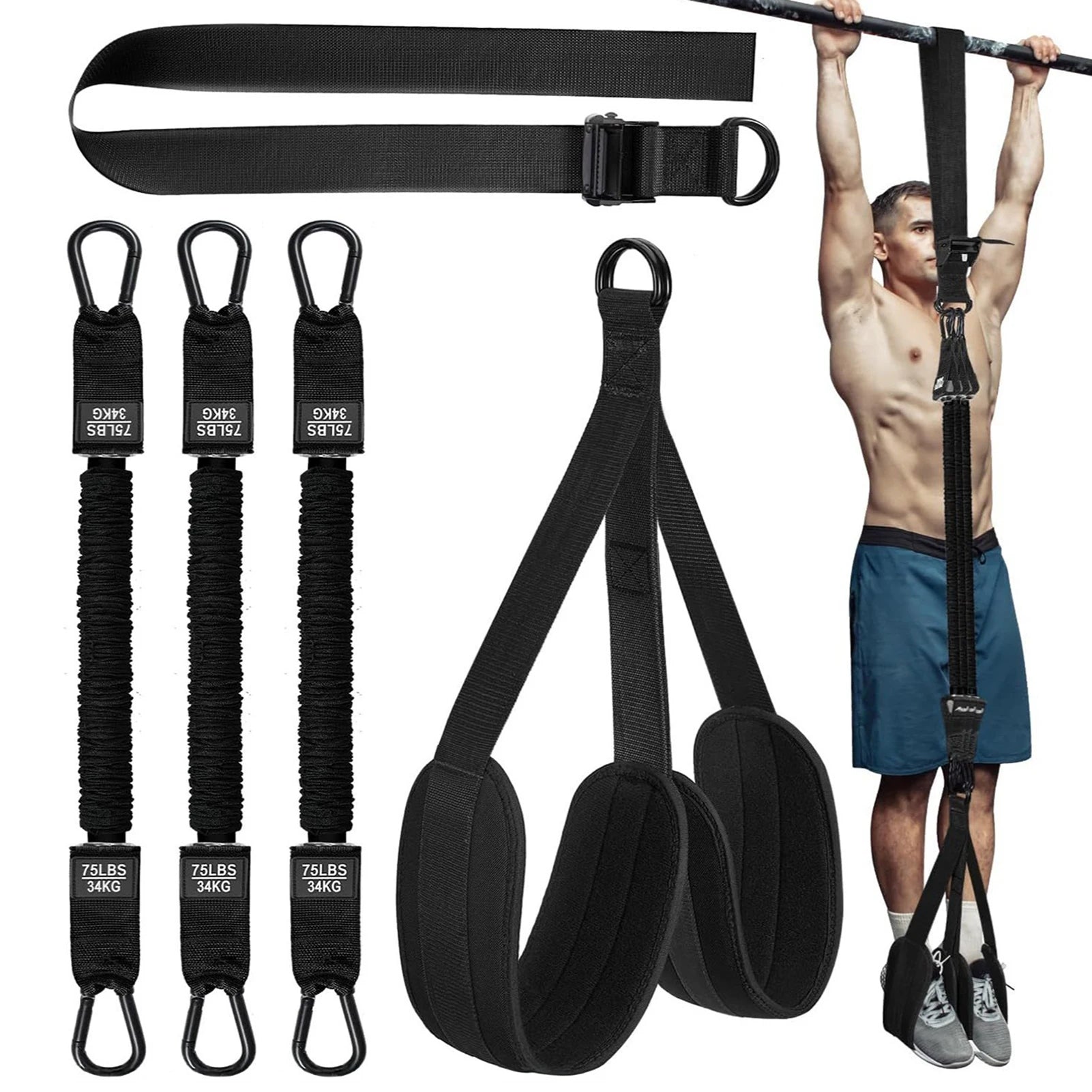 Pull Up Assistance Bands Set Height Adjustable Resistance Band for Fitness Enthusiast Gift