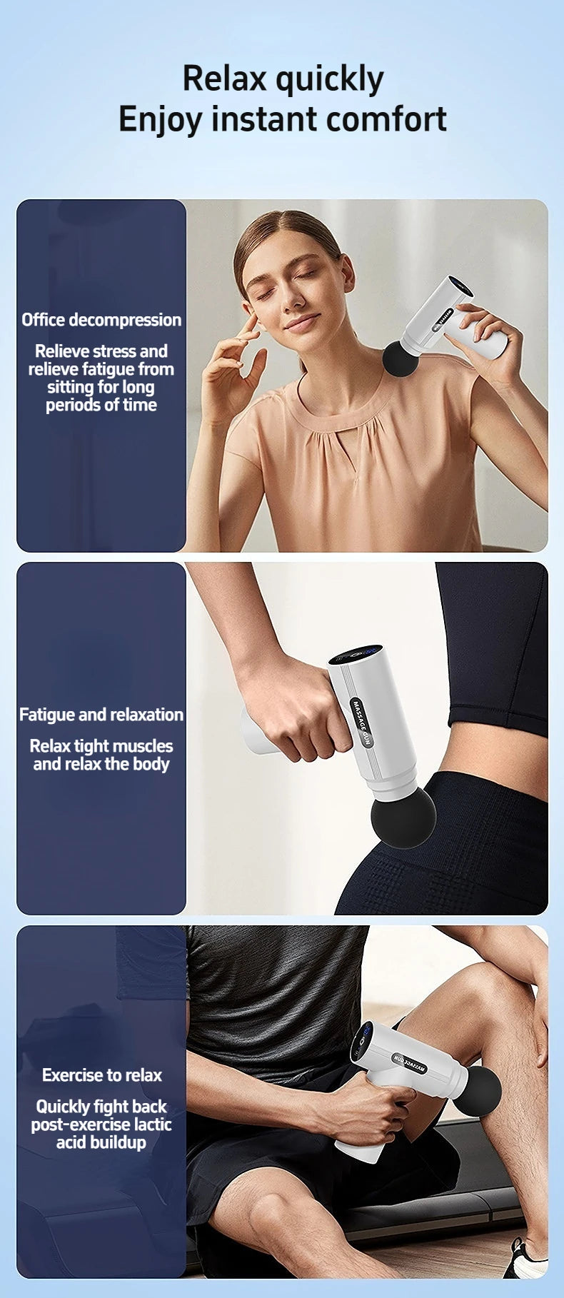 Fascia Gun Muscle Massage Gun Deep Tissue Handheld Massage Gun Therapy Gun Fascia Gun Massage gun Massagers Handheld Deep Tissue