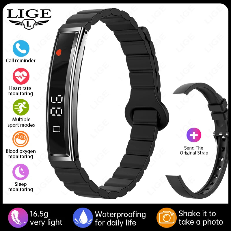 New Smart Bracelet Sport Fitness Tracker Heart Rate Blood Oxygen Monitor Pedometer Call Reminder Smartwatch Band for Men Women
