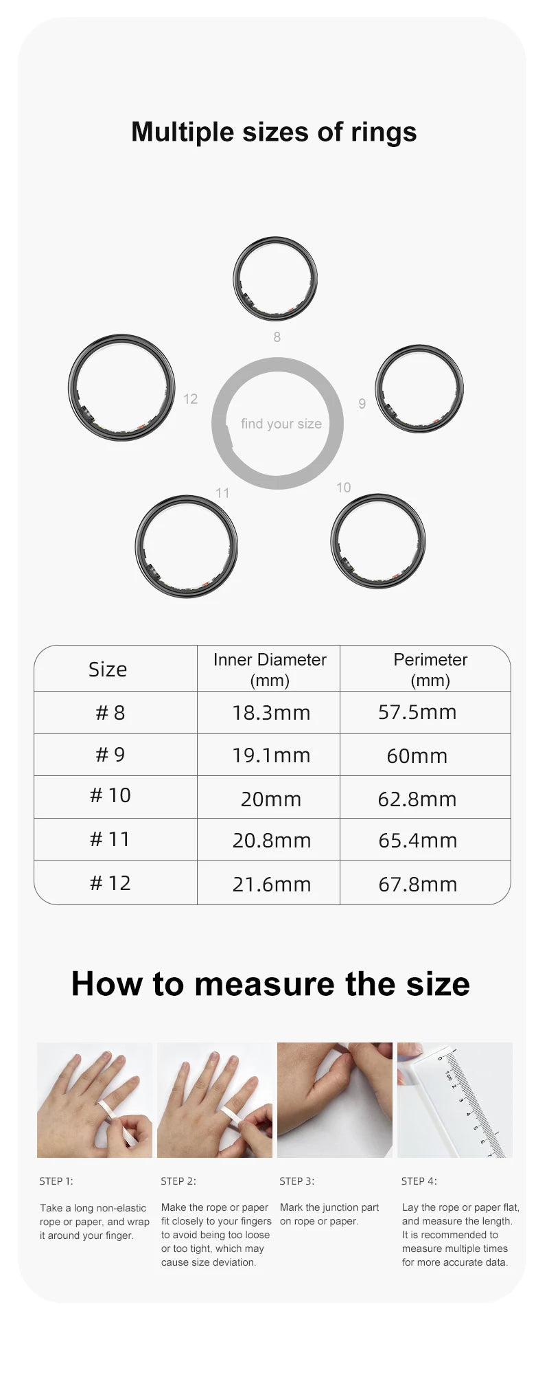 2025 New R06 Smart Ring Sport Smartring with Charging Case 5ATM Waterproof Fitness Tracker Electronic Rings for Man Woman Xiaomi