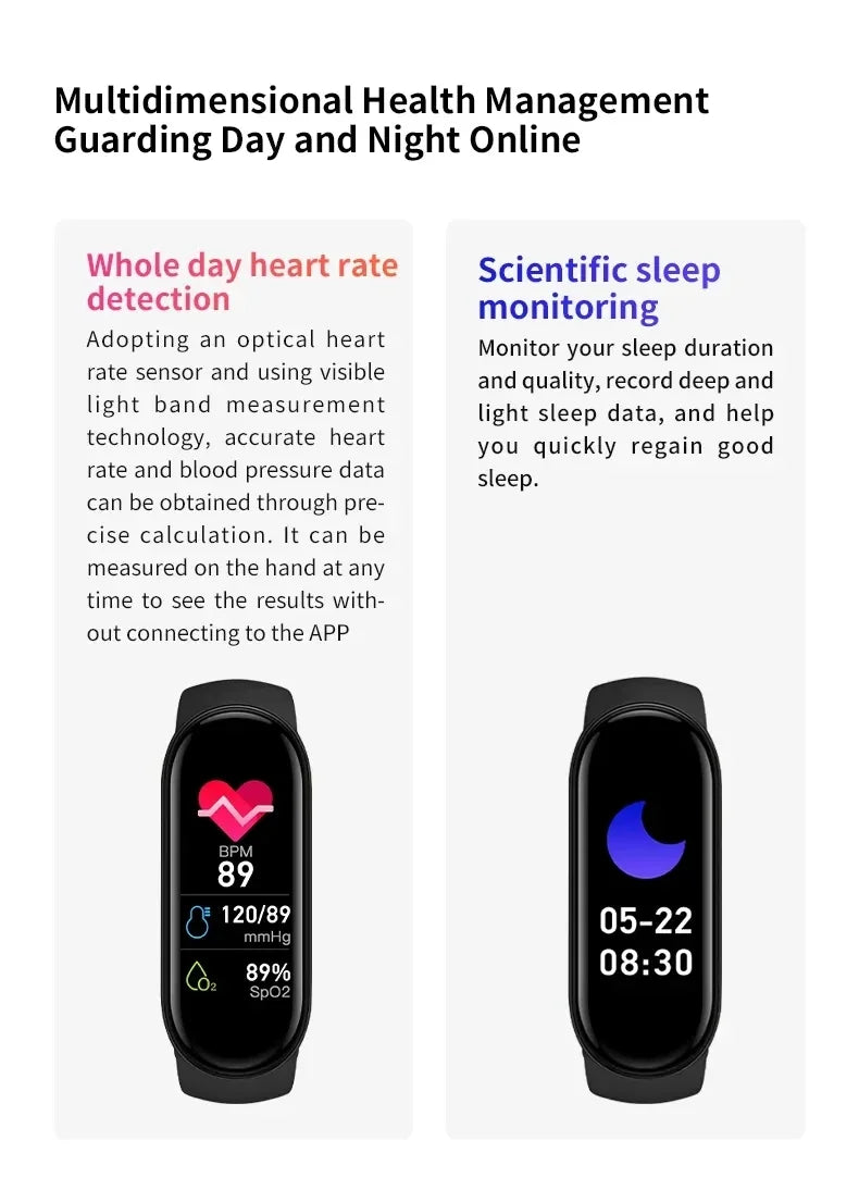 2025 Fitness Watch: Color Display, Step Tracker, Multi-Sport, Message Notifications, Remote Camera/Music Band
