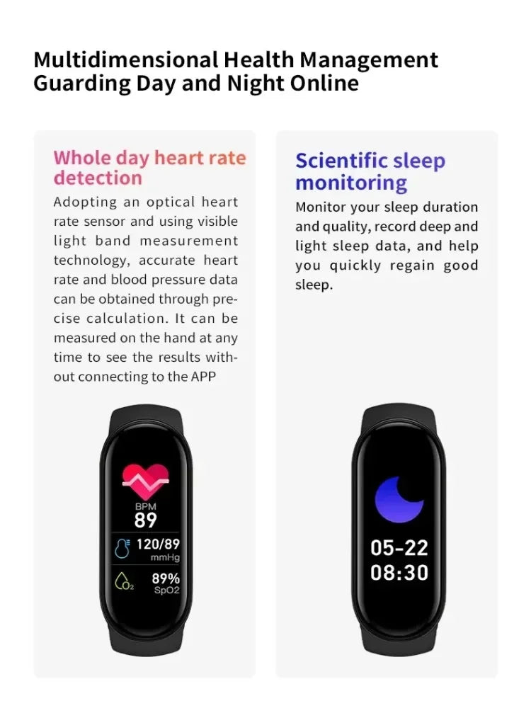 2025 Fitness Watch: Color Display, Step Tracker, Multi-Sport, Message Notifications, Remote Camera/Music Band