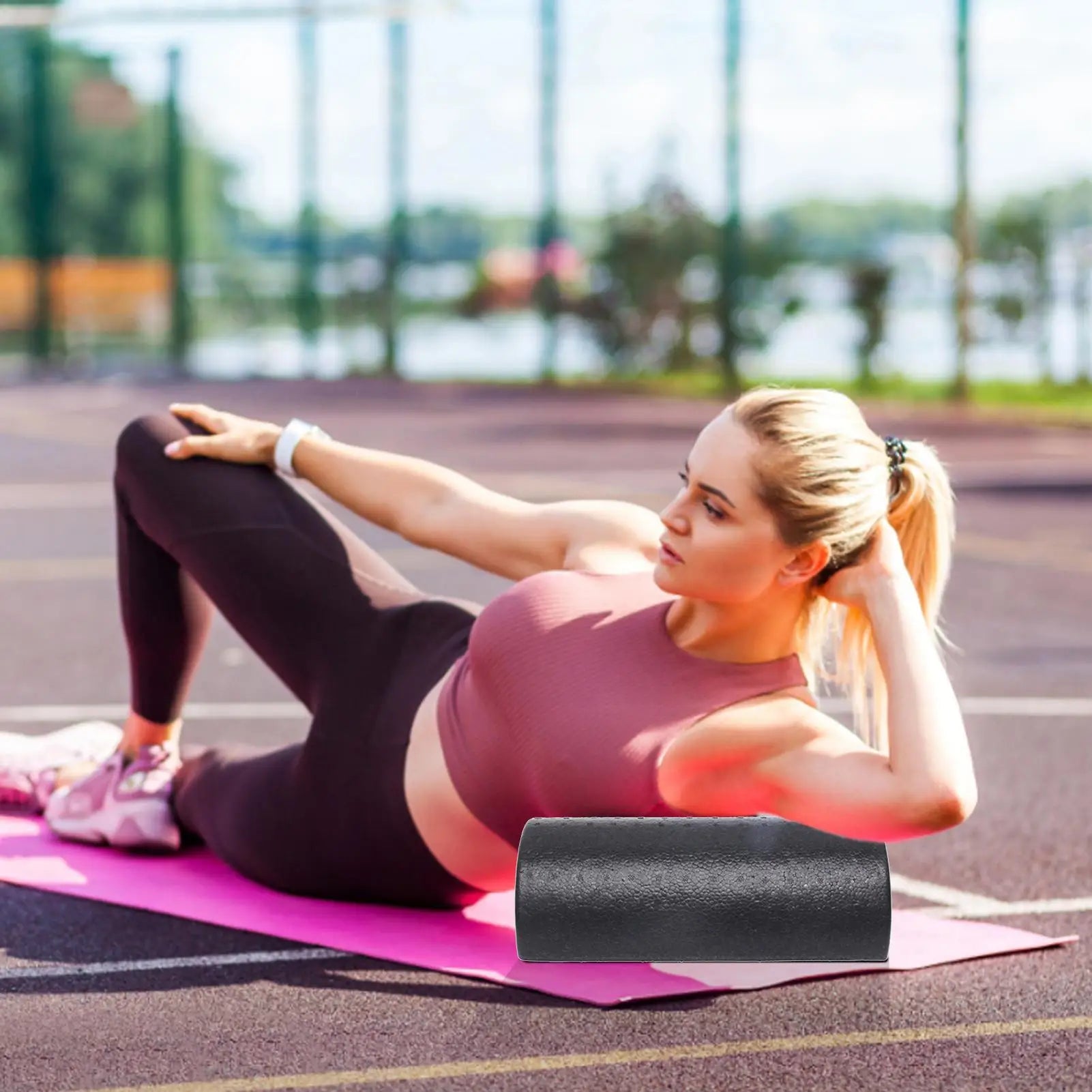 30cm Half Round Epp Foam Roller Foam Roll Yoga Pilates Fitness Gym Fitness Exercise Yoga Blocks With Massage Floating Point